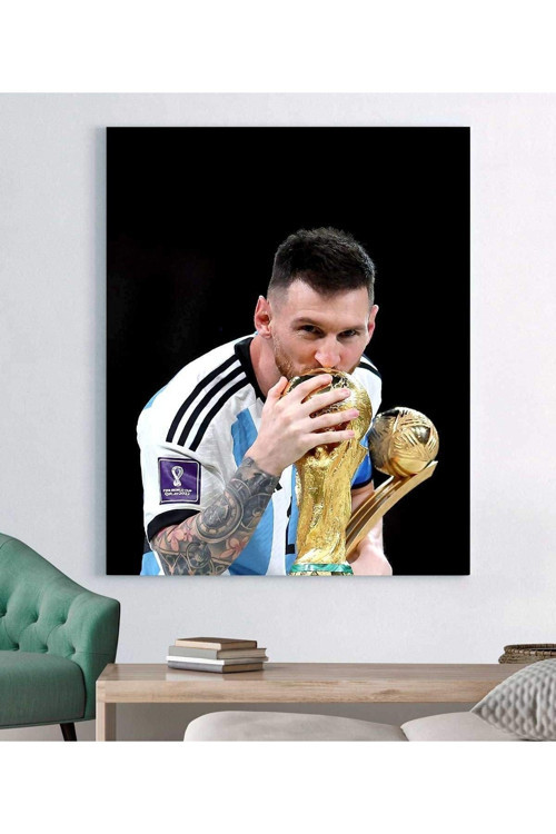 Fifa Dünya Kupası Katar 2022 - Messi Dünya Kupası Kanvas Tablo