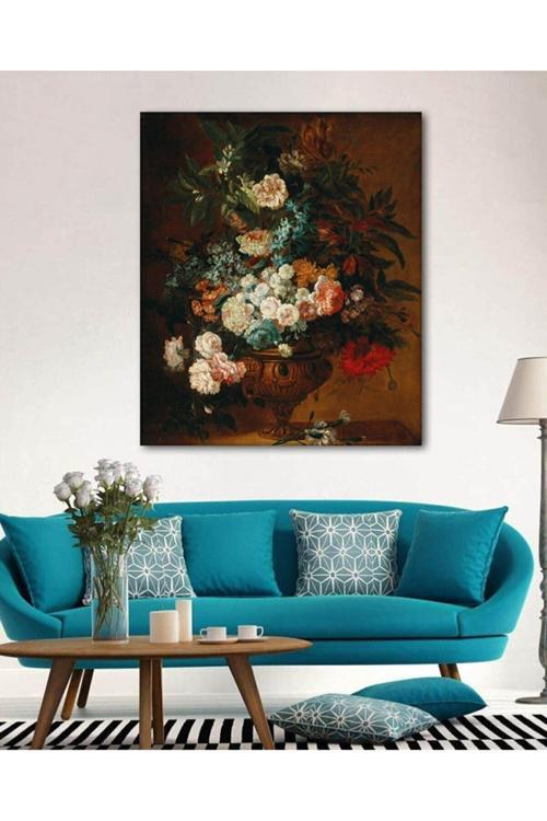 Çiçek Resimli Duvar Dekorasyon Kanvas Tablo
