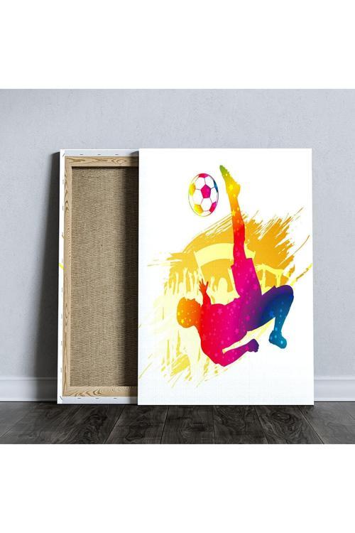 Beyaz Art Sport Dekorasyon Kanvas Tablo Basketboll Futbol Vspt 710 86