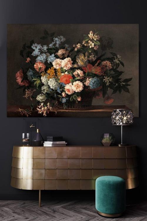 Çiçek Resimli Duvar Dekorasyon Kanvas Tablo