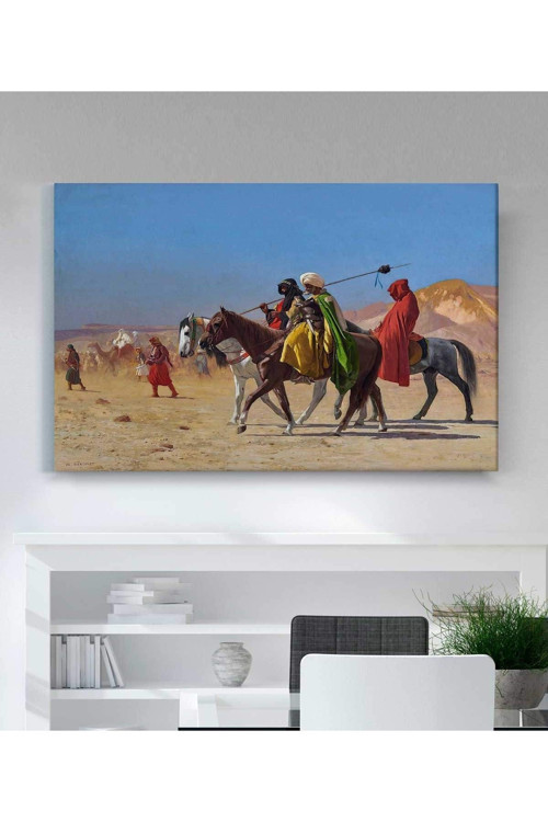 Jean Leon Gerome Çölde Atlılar Kanvas Tablo