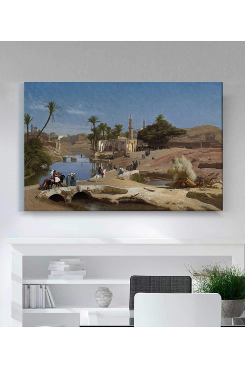 Jean Leon Gerome El Feyyum Şehrine Bakış Kanvas Tablo