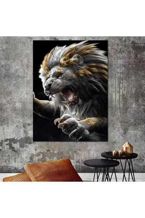 Aslan Leopar Kanvas Tablo