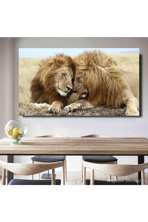 Aslan Leopar Kanvas Tablo