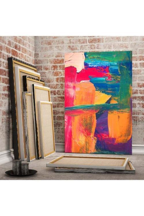 Aquarelle Yağlıboya Vuruşları Duvar Sanatı, Oturma, Yatak, Yemek, Ofis Duvarı Kanvas Tablo