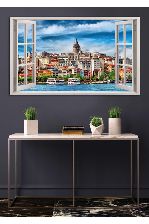 Istaanbul Resimleri Duvar Dekorasyon Kanvas Tablo 50 x 70 cm