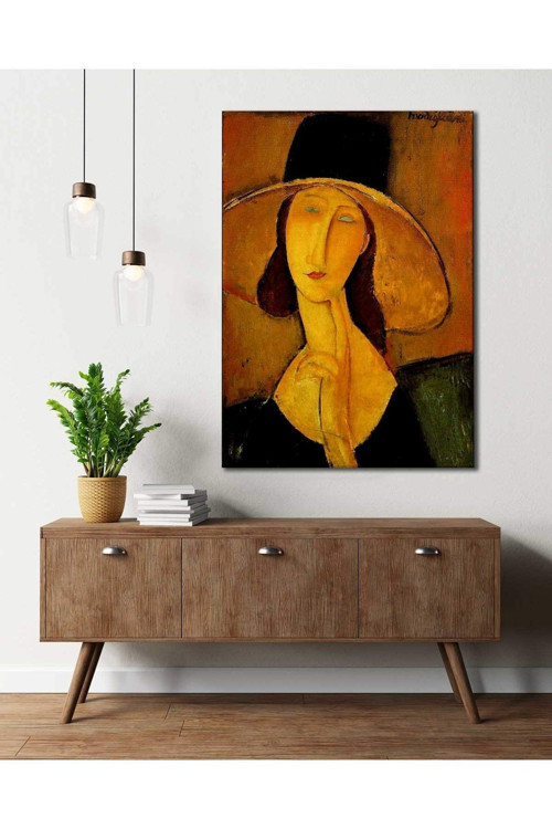 Amedeo Modigliani Şapkalı Kadın Kanvas Tablo