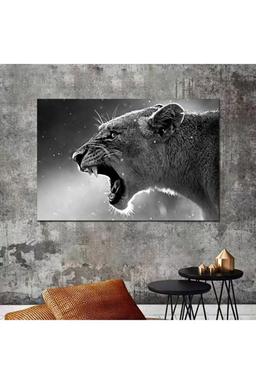 Aslan Leopar Kanvas Tablo