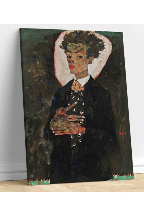 Schiele E. Kanvas Tablo Otoportre