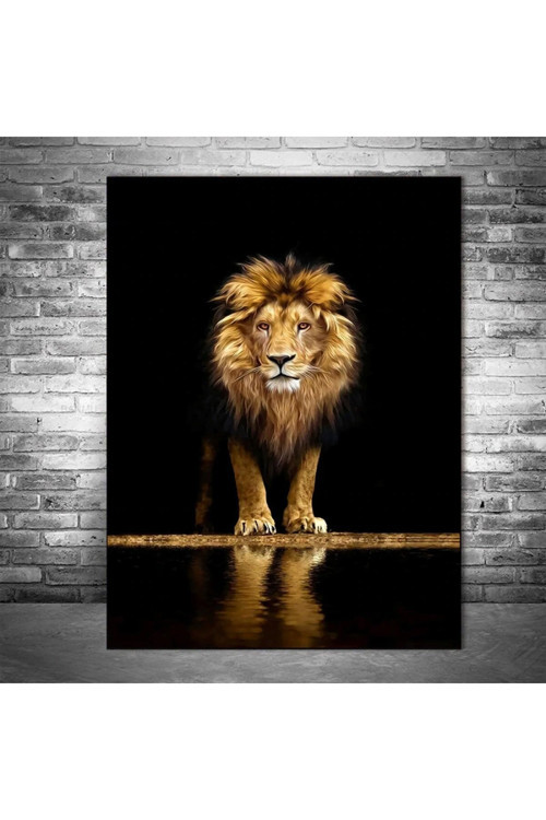 Aslan Leopar Kanvas Tablo