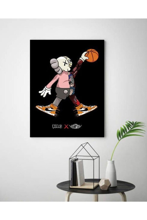 Kaws Basketball Duvar Dekorasyon Kanvas Tablo