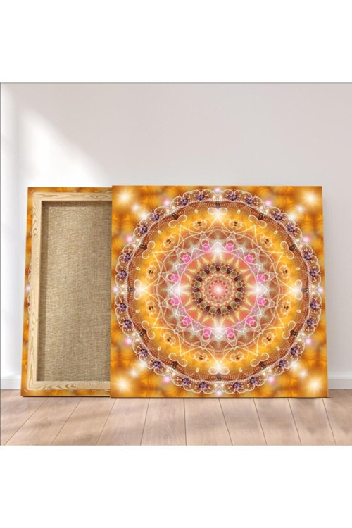 Sri Yantra Yaşam Çiçeği Temalı Kanvas Tablo Bolluk Bereket Şans Doğurganlık