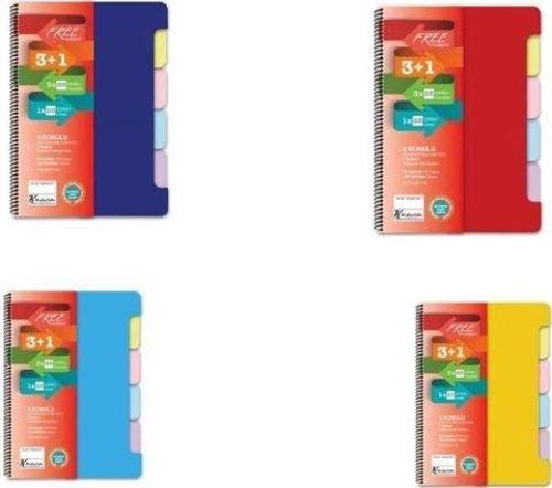 Keskin A4 4+2 x25=150 Yp Free Seperatörlü Defter