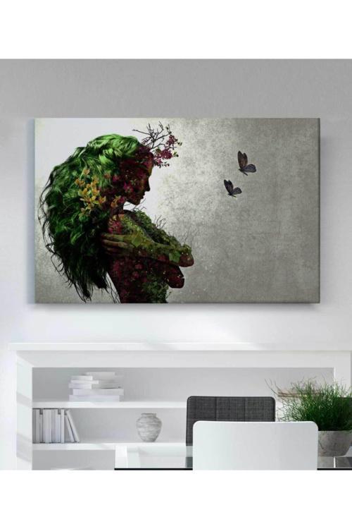 Modern Kız Kanvas Tablo