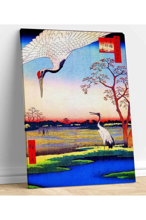 Hiroshige, Minowa Kanasugi Kanvas Tablo