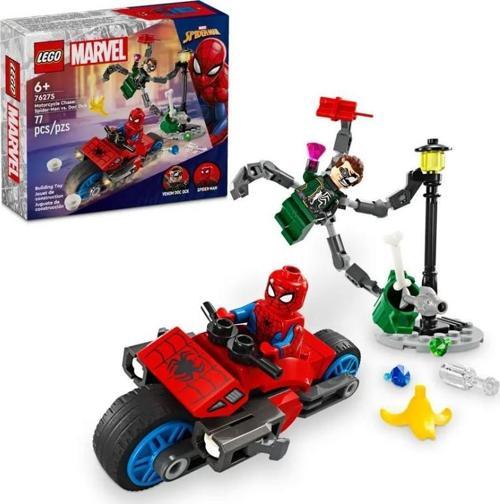 Marvel 76275 Motorcycle Chase: Spider-Man vs. Doc Ock +6 Yaş (77 Parça)