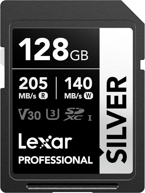 Profesyonel Silver Sd Kart 128 Gb, 205 Mb/S'Ye Kadar Okuma, 140 Mb/S Yazma, Sd3.0, V30, U3, C1