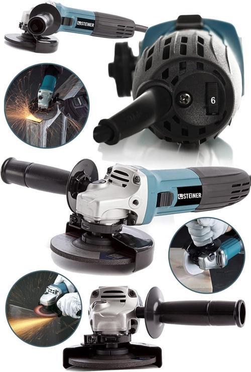 Alman 2600 W Professional 6 Kademe Devir Ayarlı Avuç İçi Taşlama Makinesi 125Mm