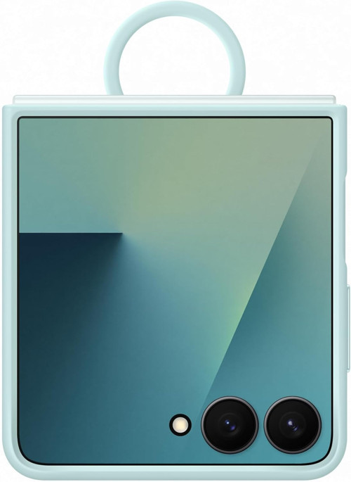 Galaxy Z Flip7 Yüzüklü Silikon Kılıf, Mint Yeşili