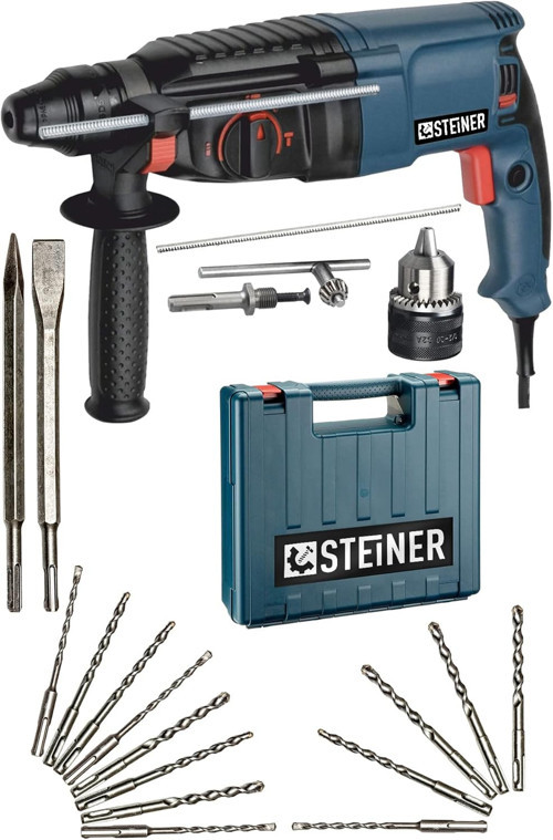 Alman 3000 Watt Darbeli Matkap 5 Joule Kırıcı Delici Hilti + 1 Mandren + 15 Uç