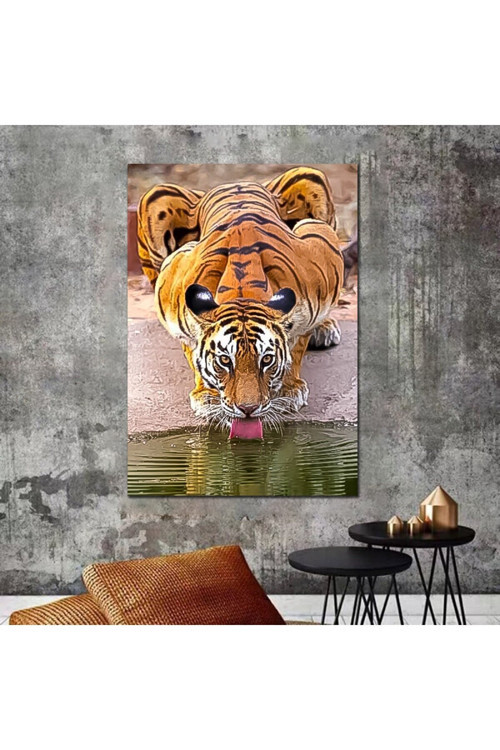 Aslan Leopar Kanvas Tablo