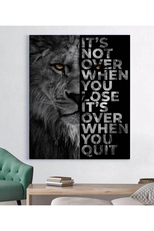 Aslan Mektup Motivasyon Kanvas Tablo