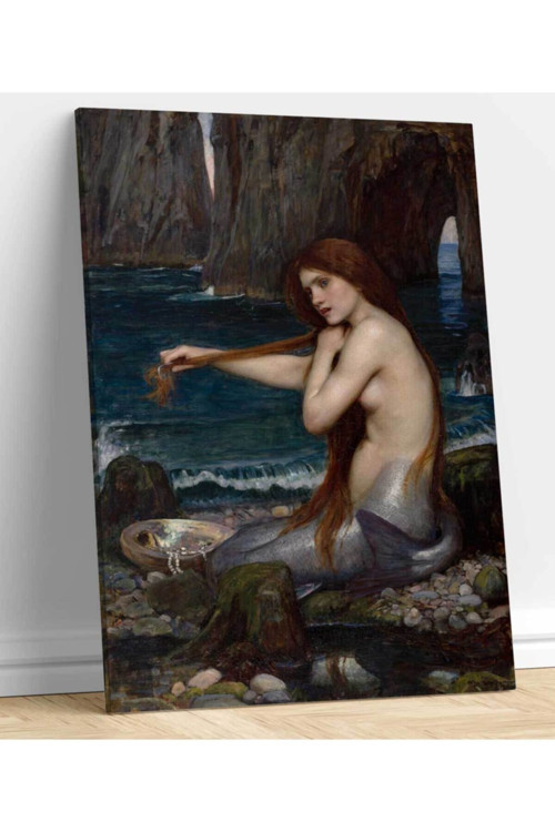 John William Waterhouse - Bir Denizkızı Kanvas Tablo