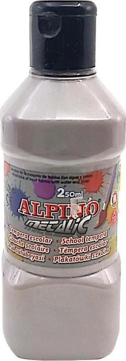 250 ml Şişe Metalik Sulu Boya Gümüş Rengi