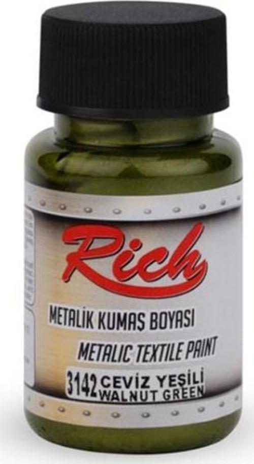 Metalik Kumaş Boyası – Ceviz Yeşili 50cc