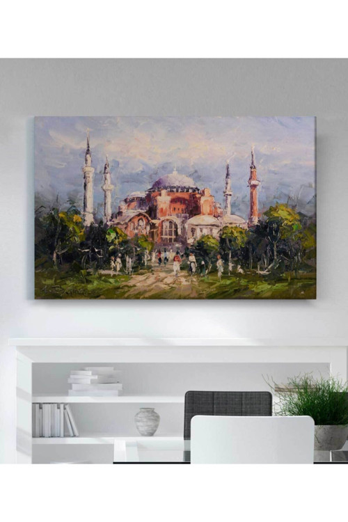 Yağlıboya Görünümlü Ayasofiya Kanvas Tablo