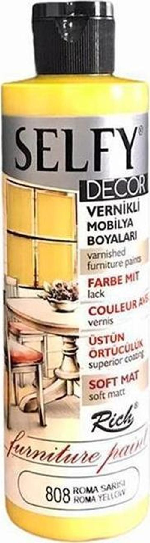 Selfy Decor Vernikli Boya Roma Sarısı 240cc
