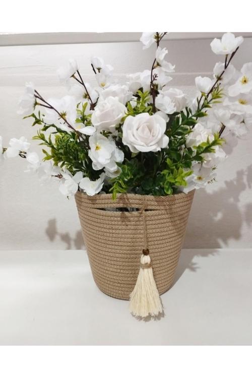 Dekoratif Düzenleyici Sepet, Saksı, Saksılık,Saksı Giydirme Sepeti.