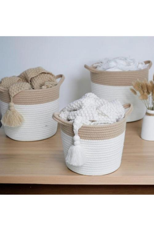 3 Adet Sepet Saksılık Düzenleyici Hediyelik Saksı Giydirme Oyuncak Sepeti