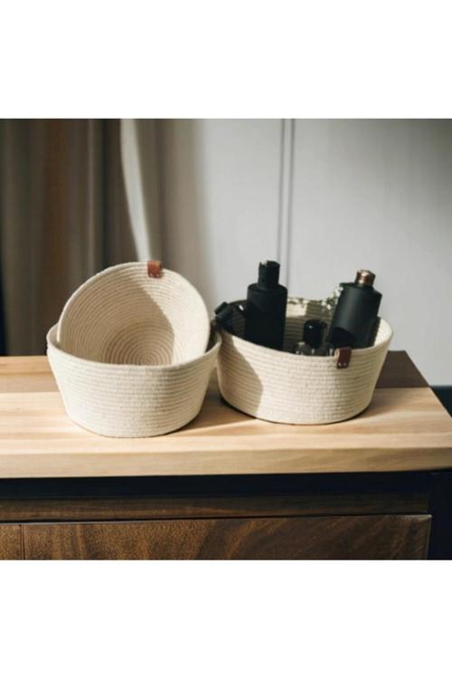 3 Adet Çok Amaçlı Sepet Makyaj Düzenleyici Hediyelik Sepet