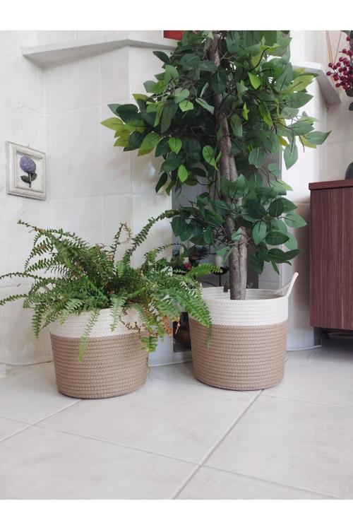 2 Adet Sepet Saksılık Düzenleyici Sepet Saksılık Hediyelik Sepet