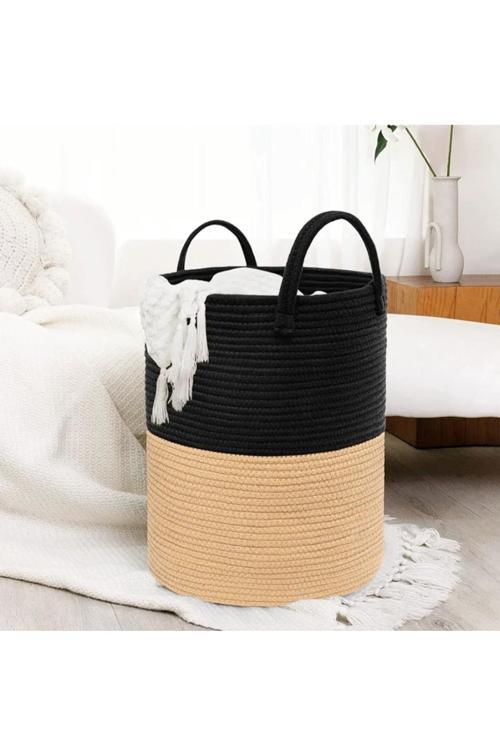 30X30 Düzenleyici Sepet Saksılık Çamaşır Sepeti Oyuncak Sepeti Battaniye Sepeti Saksılık