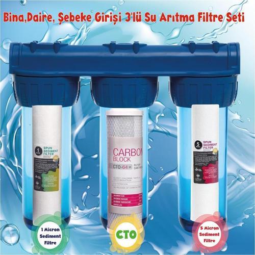 Daire Bina Girişi Pas Kireç Önleyici Şebeke Girişi Su Arıtma