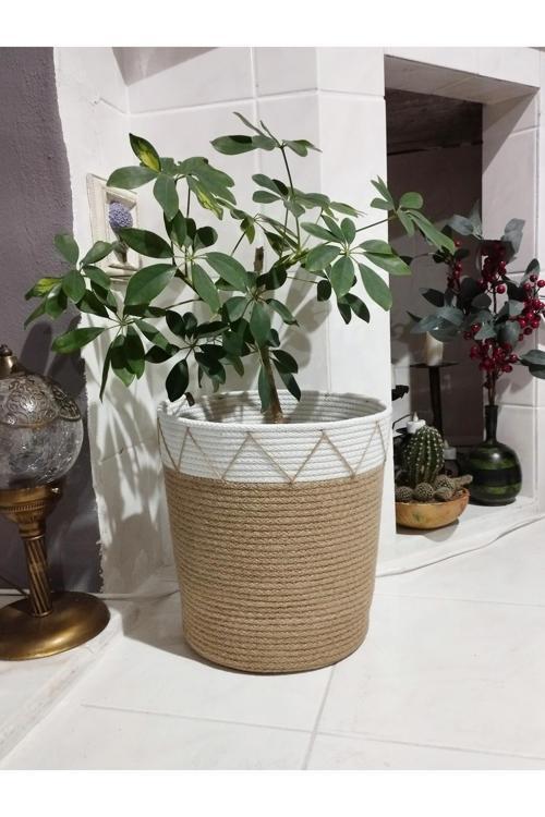 30X30 Düzenleyici Sepet Saksılık Hediyelik Sepet Organizer