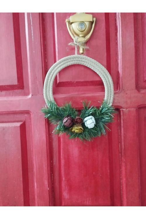 Kozalak Garland Yılbaşı Yeni Yıl Hediyelik Kapı Duvar Süsü