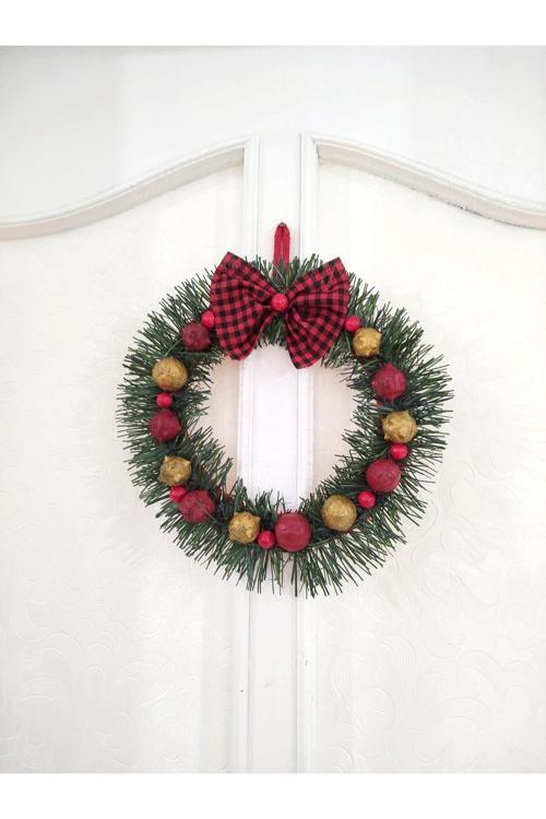 Yılbaşı Konsept Hediyelik Kapı Duvar Süsü Çelenk