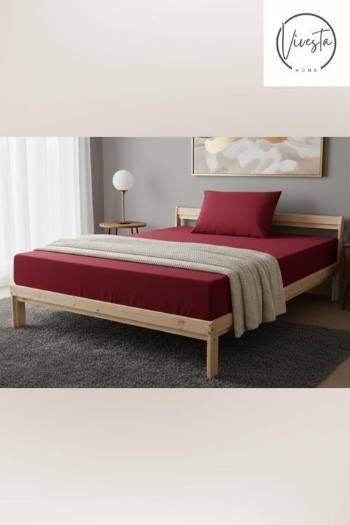 Tek Kişilik 100X200 Lastikli Çarşaf Ve 1 Adet 50X70 Yastık Kılıfı – Kaymaz, Yumuşak Dokulu