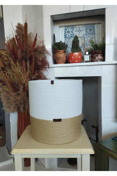 30X30 Çok Amaçlı Sepet Saksılık Düzenleyici Sepet Çamaşır Sepeti Oyuncak Sepeti Hediyelik Sepet