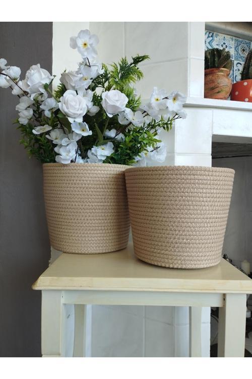 2 Adet Saksılık Düzenleyici Hediyelik Sepet Saksılık