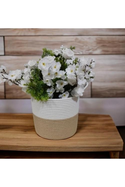 24X22 Sepet Saksılık Düzenleyici Hediyelik Sepet Organizer Banyo Sepeti Çiçeklik