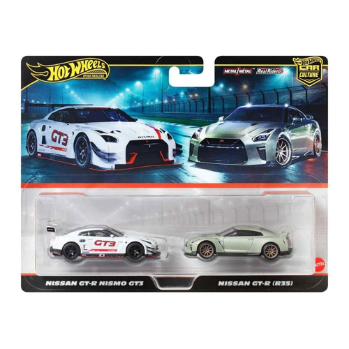 1:64 Hot Wheels Premium Car Culture 2'li Paket Nissan Gt-R Nismo Gt3 Ve Nissan Gt-R (R35) JBL05