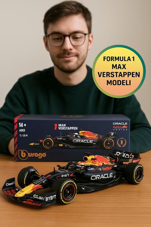 Bburago 1:24 Formula 1 Red Bull RB19 – Max Verstappen Die-Cast Model Araba
