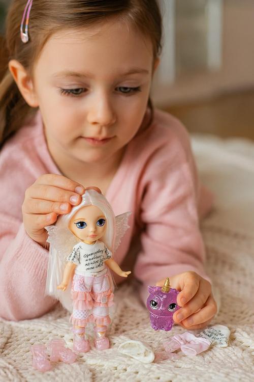 RH Littles Gokkusagi Perisi Opal Raine Oyuncak Bebek Kanatli Mini Kiz Cocuk Figur Seti - 14 CM