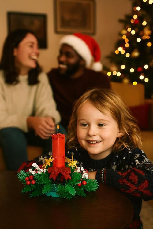 Yılbaşı Masa Süsü Yapım Seti 12 Yaş Üzeri Çocuklar Ve Yetişkinler İçin Kırmızı Mumlu Harika Dekor Ev
