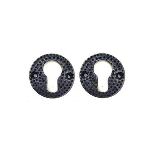 Antika Tarz Dekoratif Pirinç Oda Kilit Rozeti - 49mm, Oksit