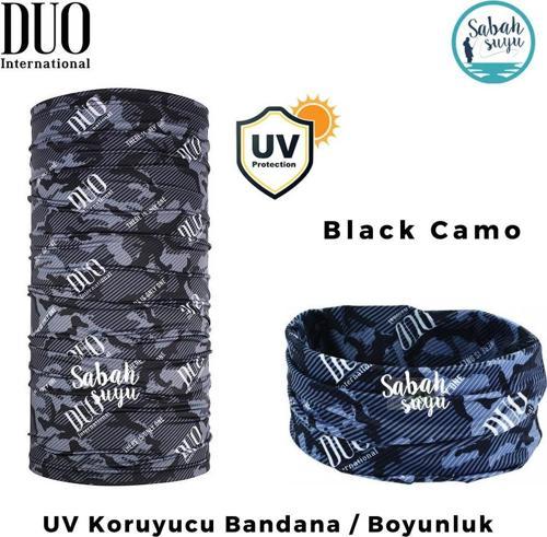 UV Koruyucu Bandana / Boyunluk Black Camo